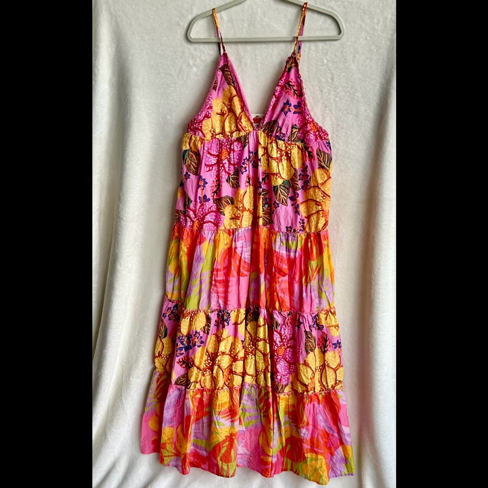FARM Rio Pink & Orange Tropical Tiered Maxi Dress - Picture 5 of 12